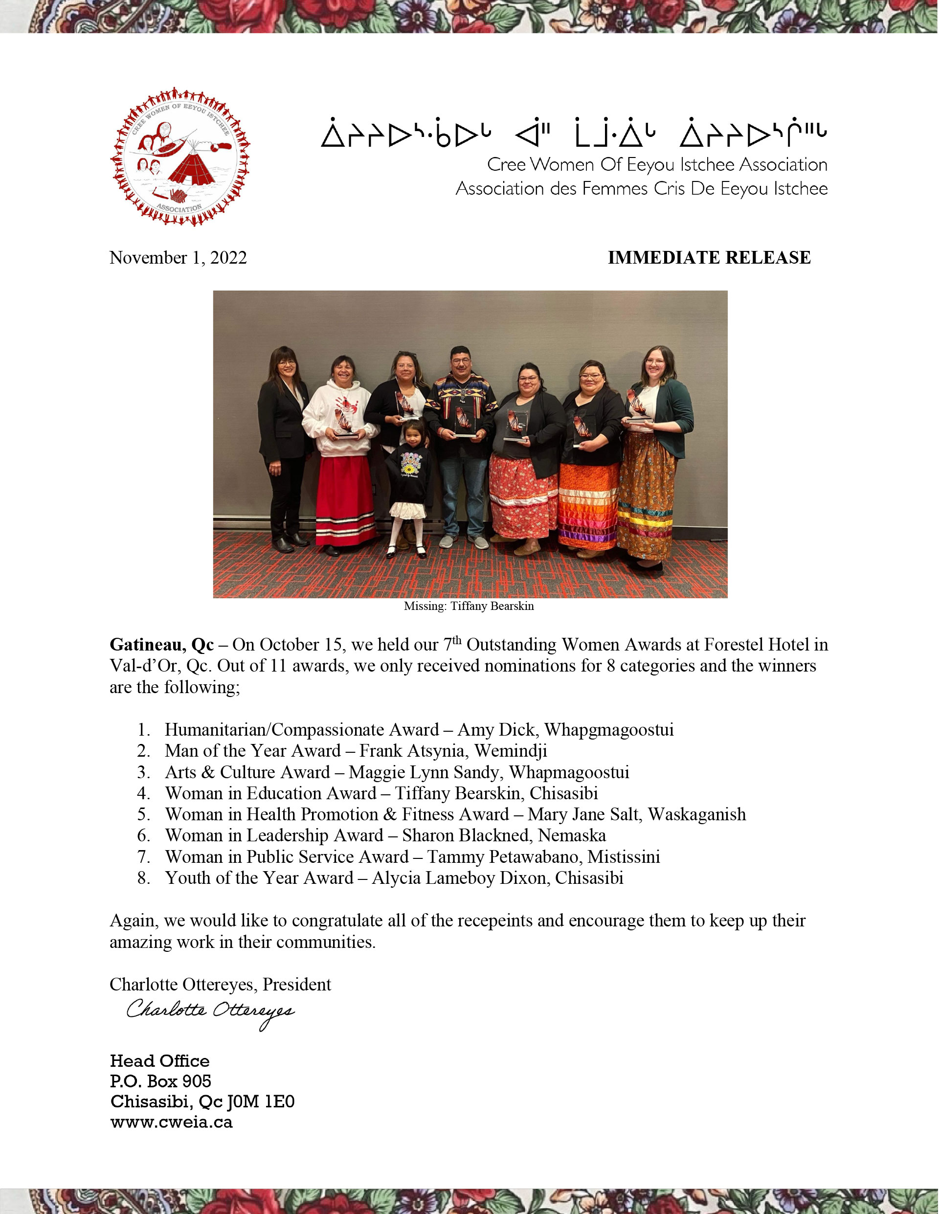 Outstanding Women Awards - Winners Announcement