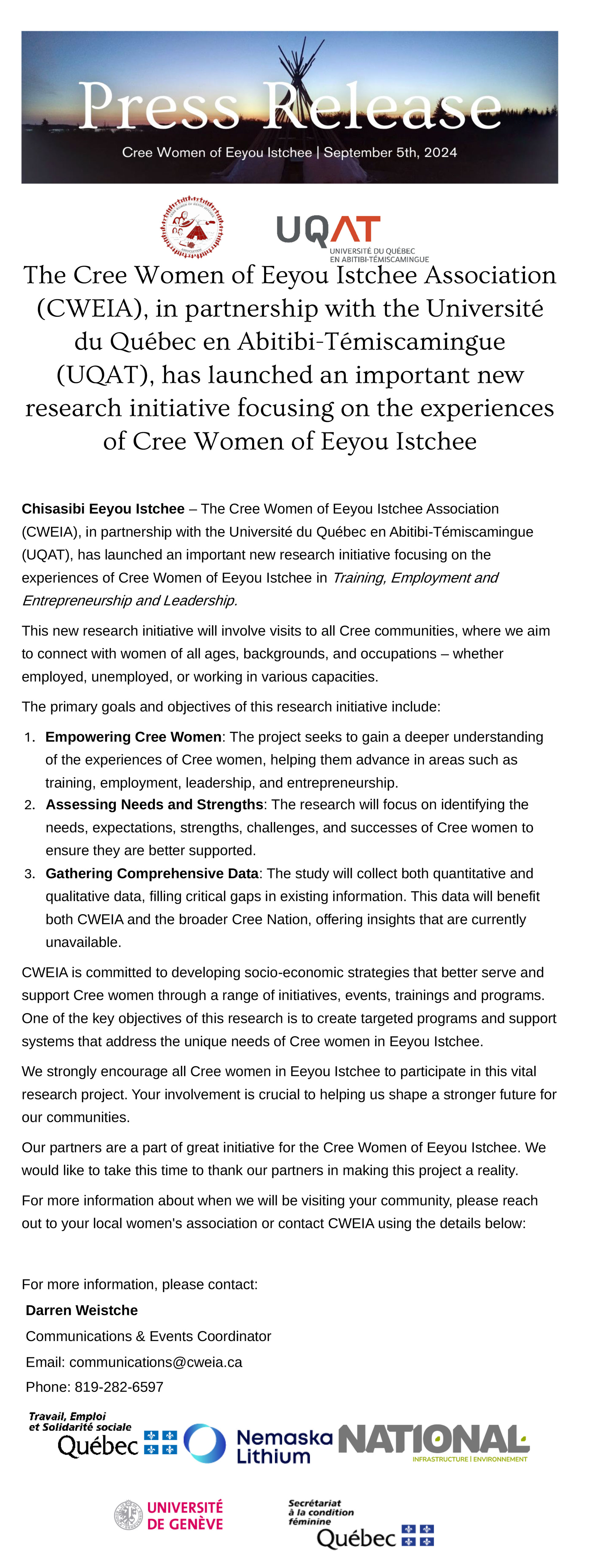 Professional Development Press Release