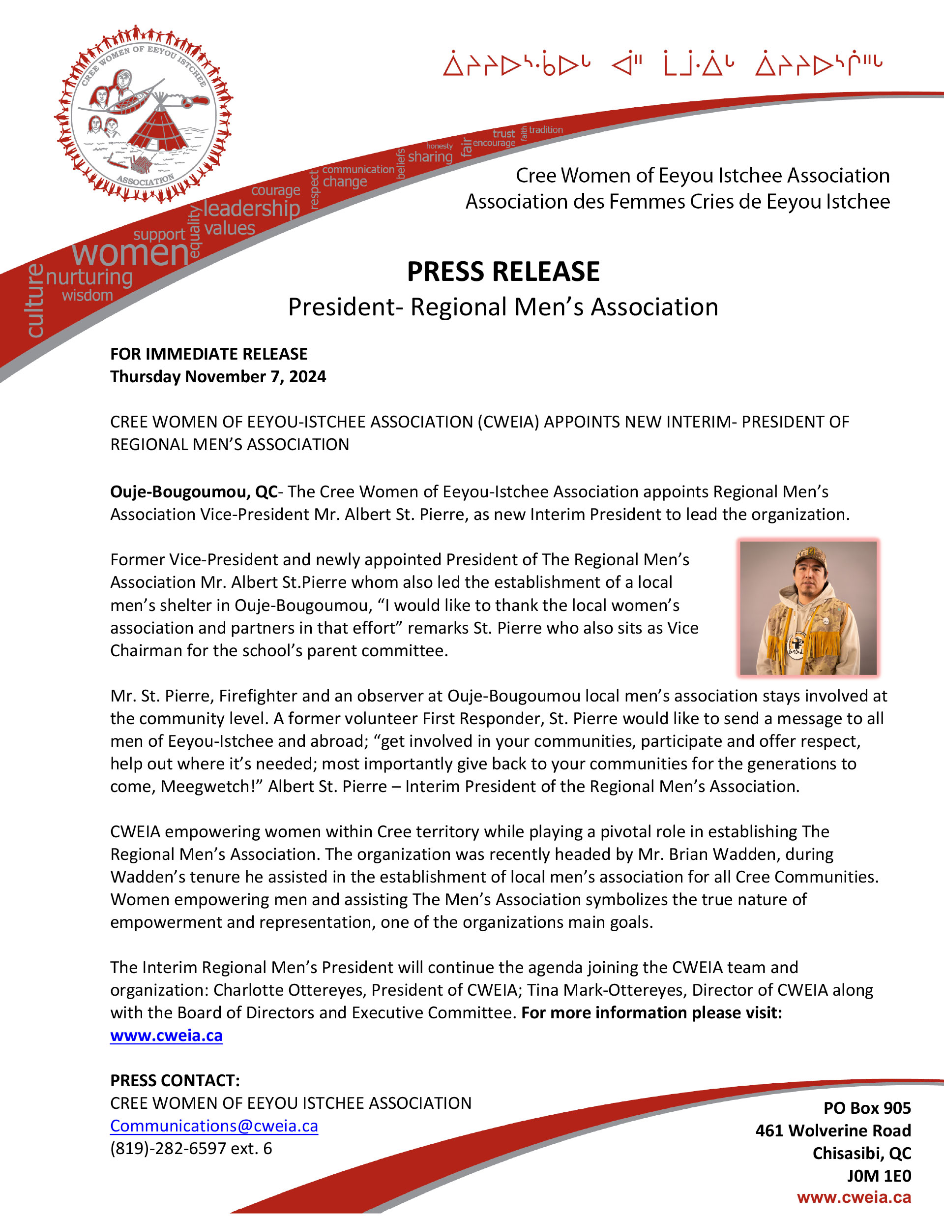 New President - Press Release