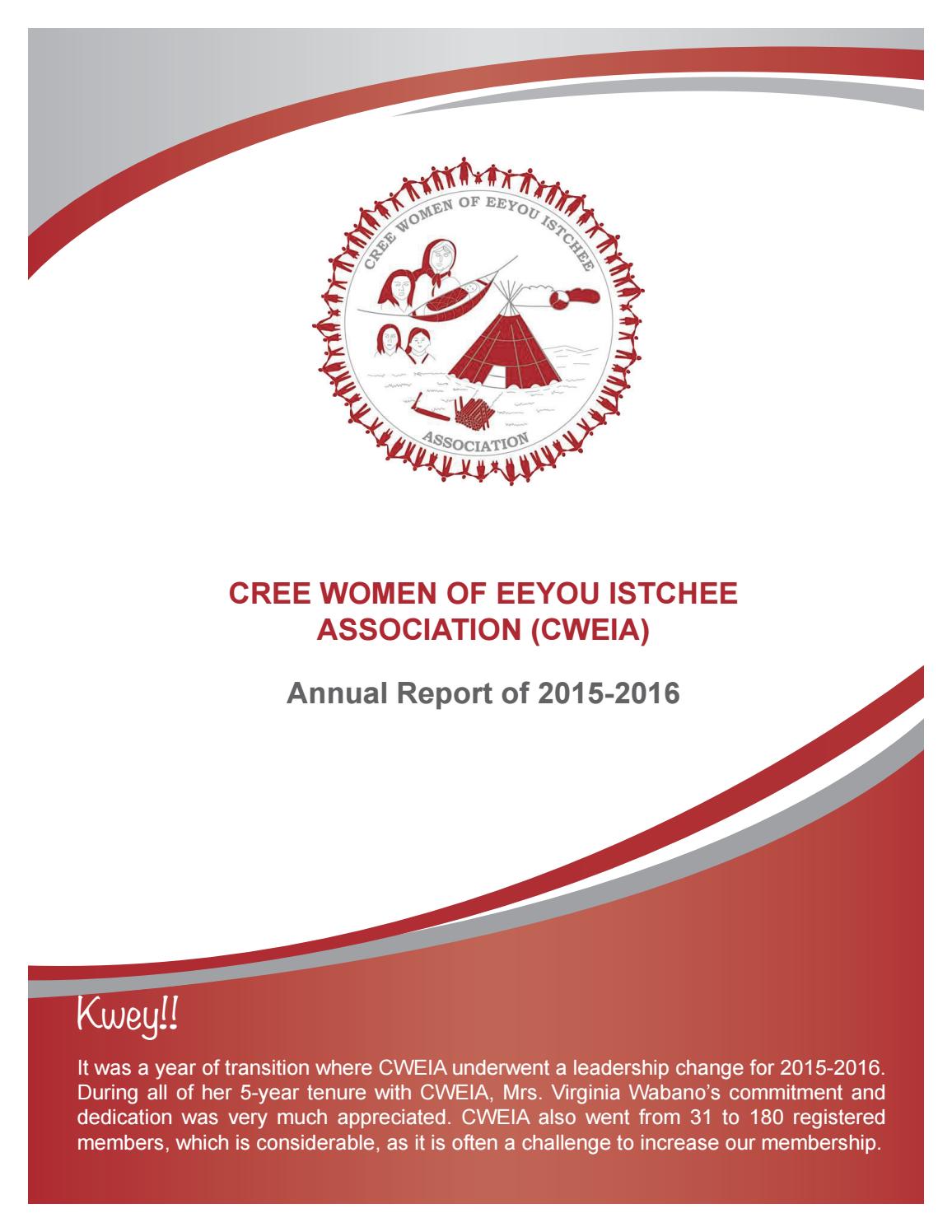 2015-2016 CWEIA Annual Report - page 1