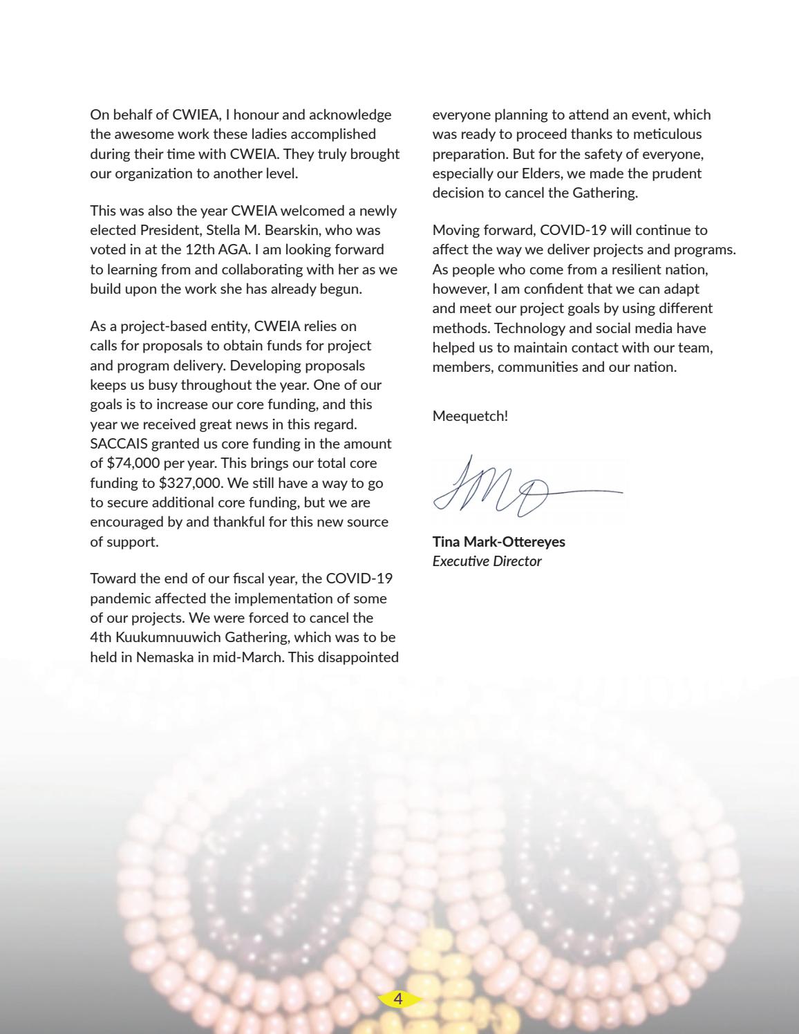 2019-2020 CWEIA Annual Report - page 5