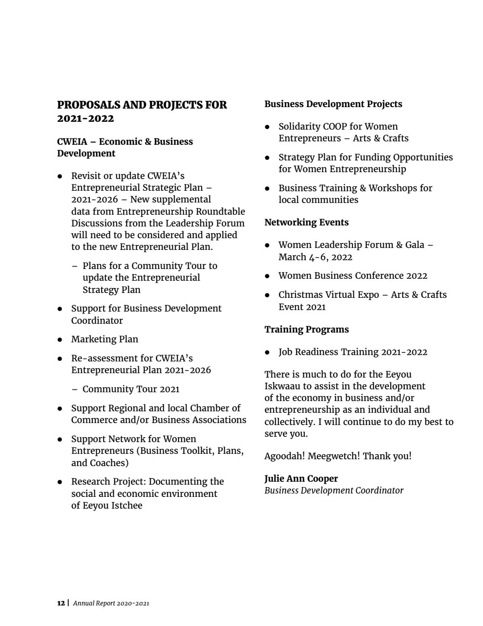 2020-2021 CWEIA Annual Report - page 13
