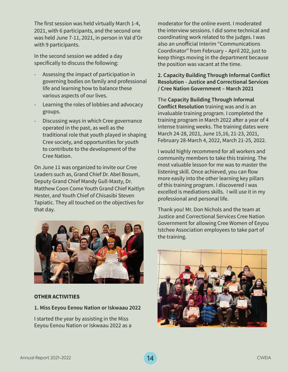 2021-2022 CWEIA Annual Report - page 15