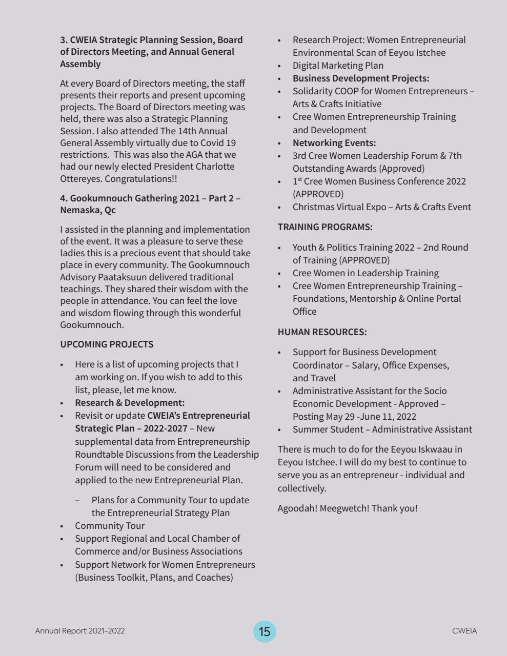2021-2022 CWEIA Annual Report - page 16