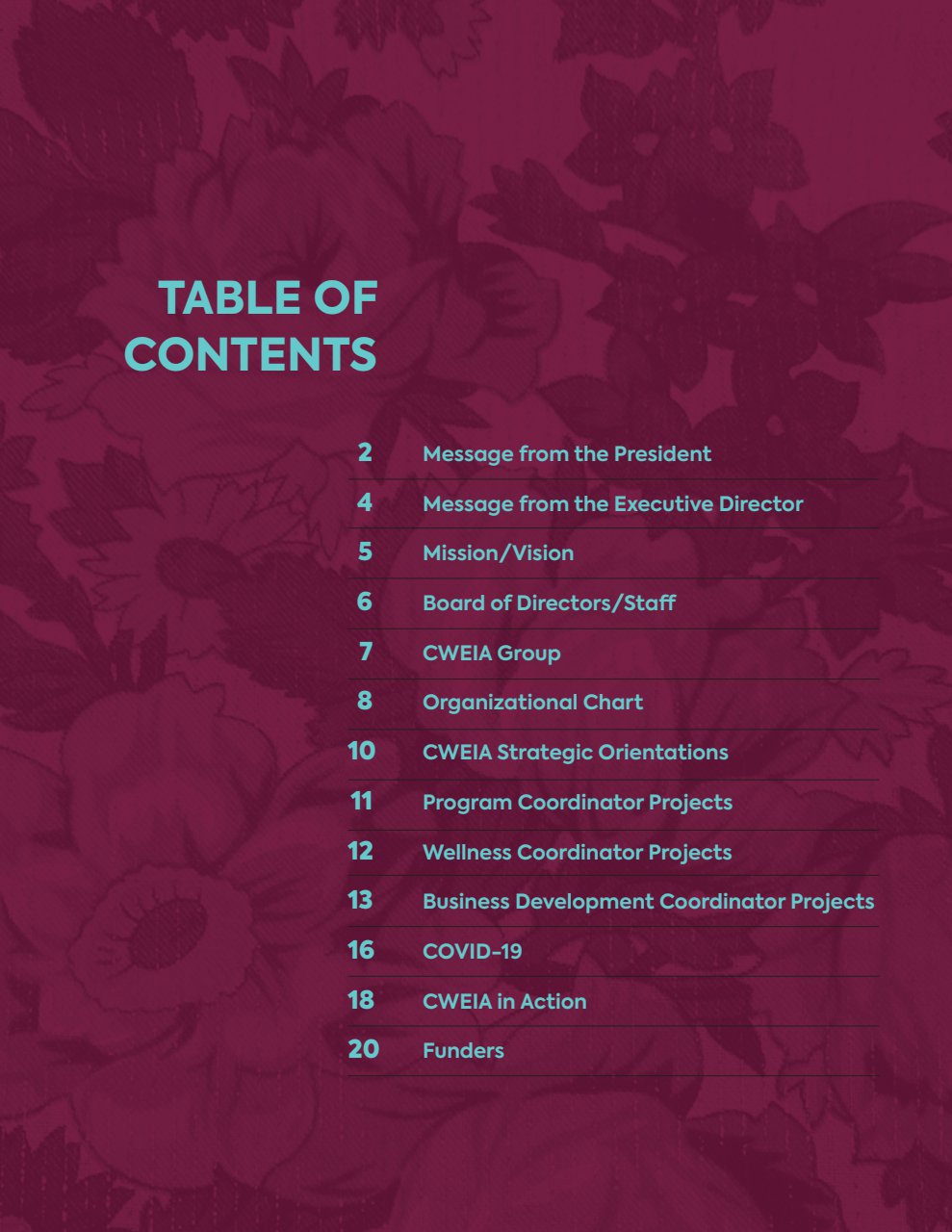 2021-2022 CWEIA Annual Report - page 2