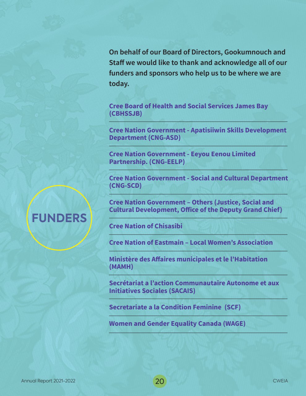 2021-2022 CWEIA Annual Report - page 21